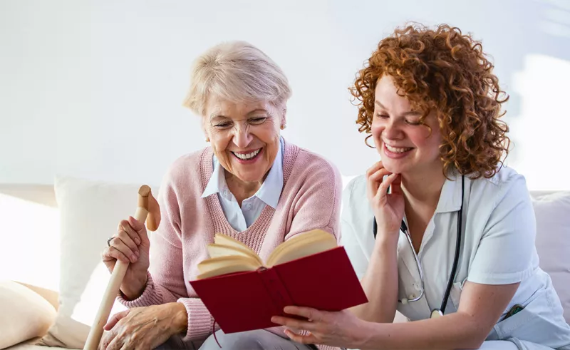 Senior reading