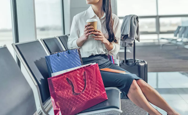 Women waiting for flight