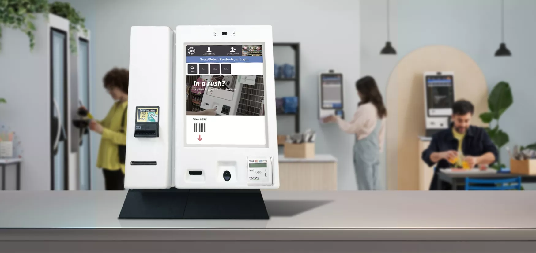 Payment terminal in workplace cafeteria