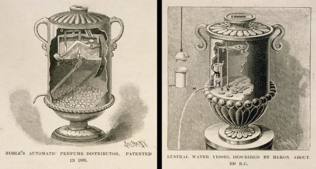 hero holy water device - history of vending