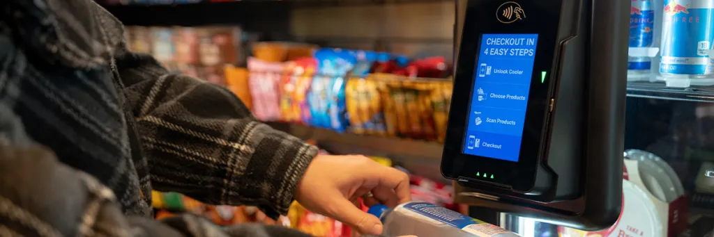 unattended retail growth checking out on smart cooler