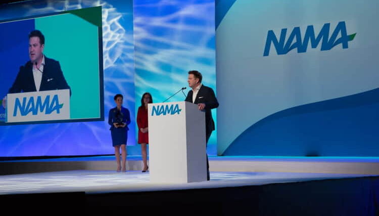 CEO of self-service convenience technology company, 365 Retail Markets, Joe Hessling speaking at NAMA event