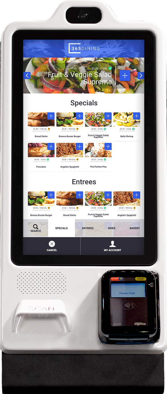 MM6 Mini Kiosk with the Dining Interface